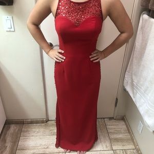 Red Hot Beaded Dress